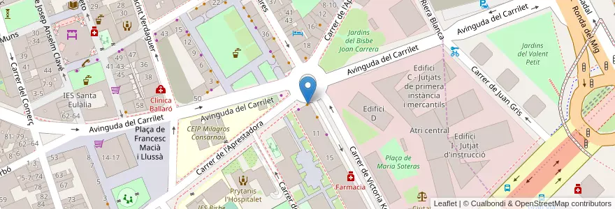 Mapa de ubicacion de Florent en 西班牙, Catalunya, Barcelona, Barcelonès, Barcelona.