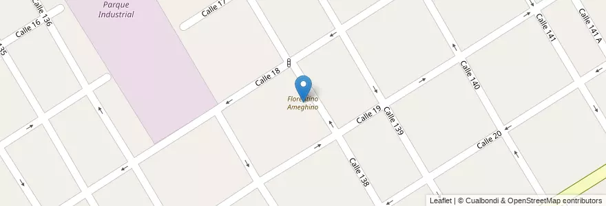 Mapa de ubicacion de Florentino Ameghino en Argentine, Province De Buenos Aires, Partido De Berazategui, Berazategui.