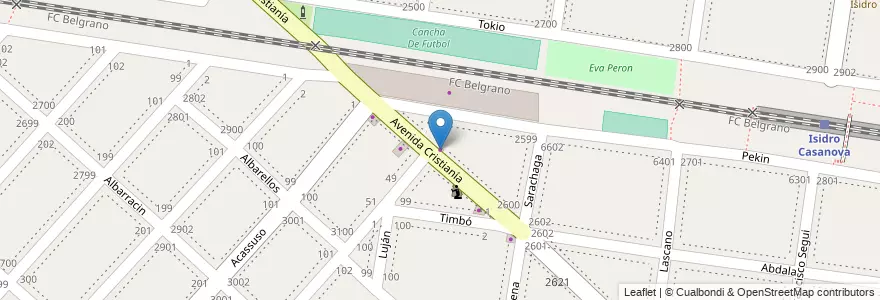 Mapa de ubicacion de F&M Servicios en Argentina, Buenos Aires, Partido De La Matanza, Isidro Casanova.