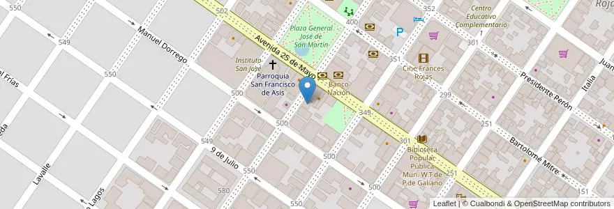 Mapa de ubicacion de FM Tiempo en Argentina, Buenos Aires, Partido De Rojas, Rojas.