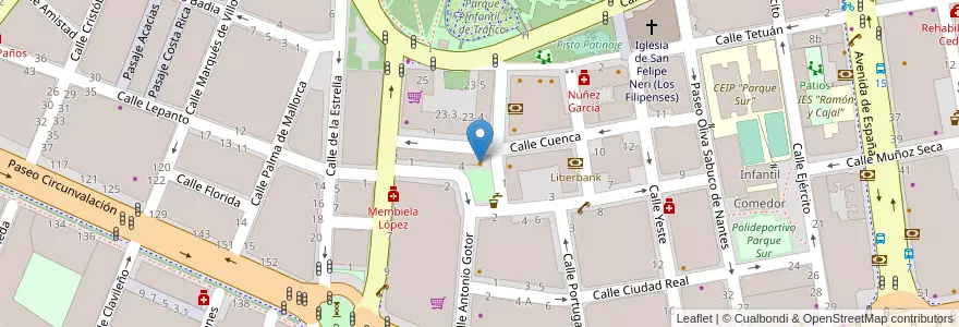Mapa de ubicacion de Focker Bar en Espagne, Castille-La Manche, Albacete, Albacete.