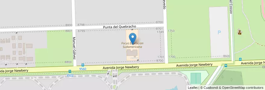 Mapa de ubicacion de Focus Educación Sudamericana en Argentinië, Santa Fe, Departamento Rosario, Municipio De Rosario, Rosario.