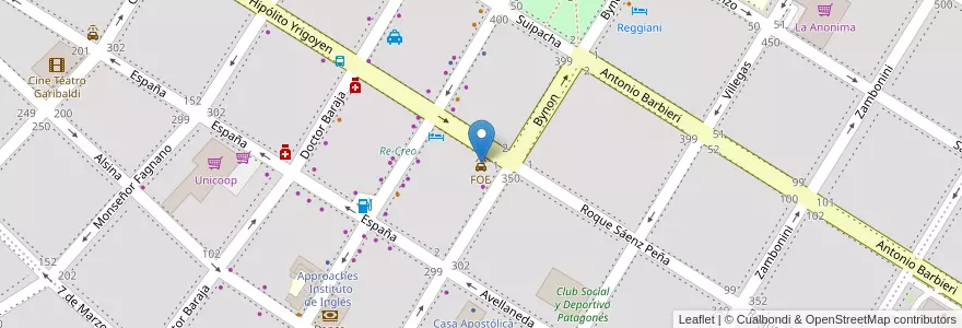 Mapa de ubicacion de FOE en Arjantin, Buenos Aires, Partido De Patagones, Carmen De Patagones.