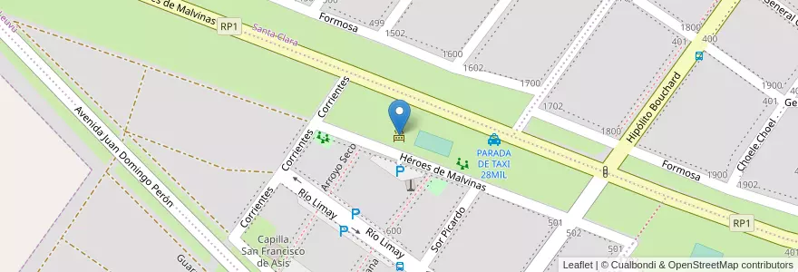 Mapa de ubicacion de Fogón Municipal en 아르헨티나, 리오네그로주, Departamento Adolfo Alsina, Viedma, Viedma.