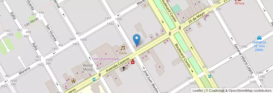 Mapa de ubicacion de Fondrinicicles Motos en الأرجنتين, ريو نيغرو, Departamento Adolfo Alsina, Viedma, Viedma.