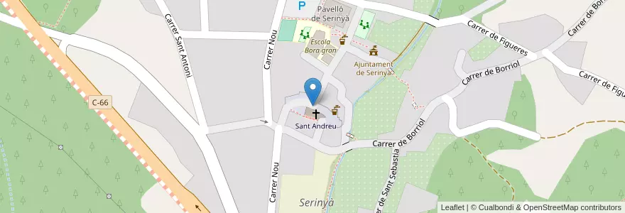 Mapa de ubicacion de Font de la Plaça de l'Església en Espanha, Catalunha, Gerunda, Pla De L'Estany, Serinyà.