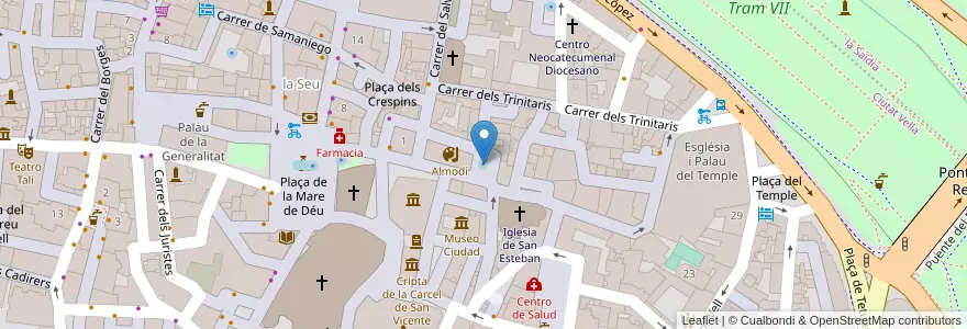 Mapa de ubicacion de Font de Sant Lluís Bertran en Испания, Валенсия, Валенсия, Comarca De València, Валенсия.