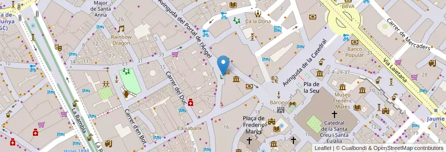 Mapa de ubicacion de Font de Santa Anna en 西班牙, Catalunya, Barcelona, Barcelonès, Barcelona.