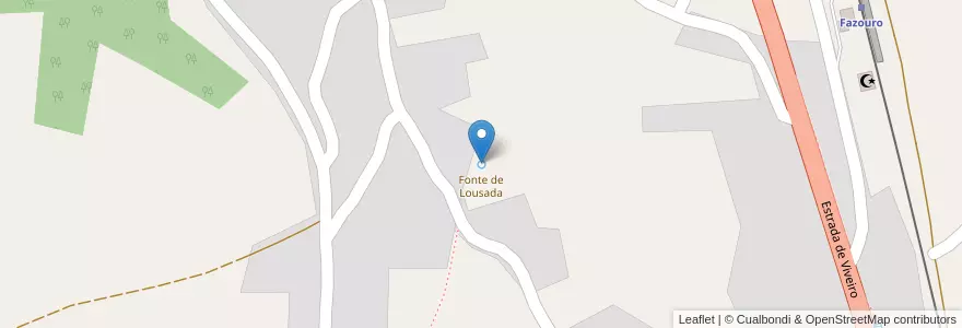 Mapa de ubicacion de Fonte de Lousada en 스페인, Galicia / Galiza, Lugo, A Mariña Central, Foz.