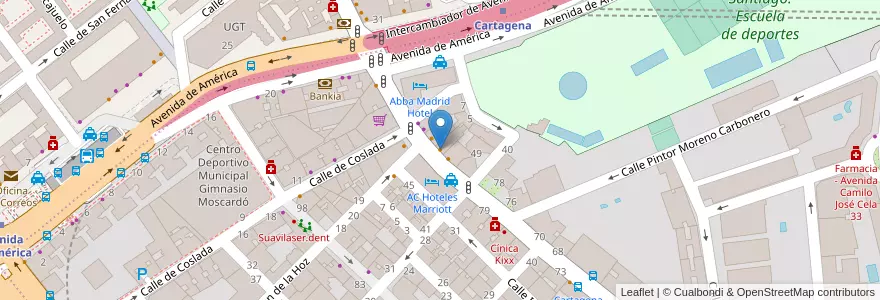 Mapa de ubicacion de Food & Gol en Spain, Community Of Madrid, Community Of Madrid, Área Metropolitana De Madrid Y Corredor Del Henares, Madrid.