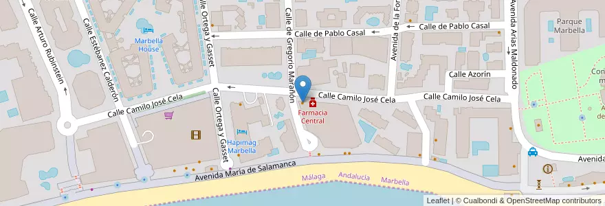 Mapa de ubicacion de Food House en Espanha, Andaluzia, Málaga, Costa Del Sol Occidental, Marbella.