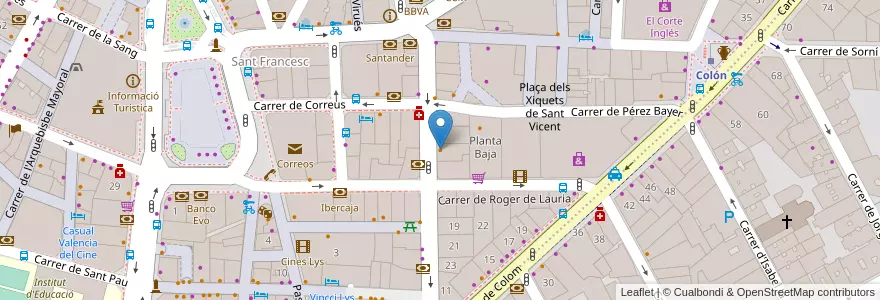Mapa de ubicacion de Foodoo en Spanje, Valencia, Valencia, Comarca De València, Valencia.