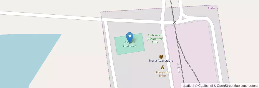 Mapa de ubicacion de Football Club Erize en アルゼンチン, ブエノスアイレス州, Partido De Puan, Erize.