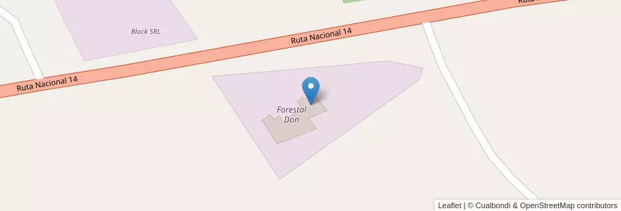 Mapa de ubicacion de Forestal Don en Arjantin, Misiones, Departamento Leandro N. Alem, Municipio De Cerro Azul.