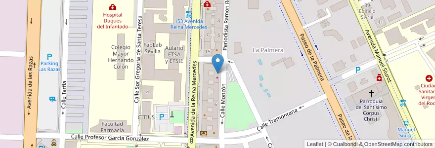 Mapa de ubicacion de Forma-T en スペイン, アンダルシア州, Sevilla, セビリア.