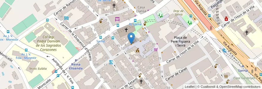 Mapa de ubicacion de Formiga en 스페인, Catalunya, Barcelona, Barcelonès, 바르셀로나.