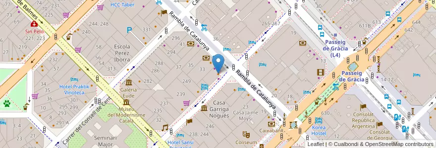 Mapa de ubicacion de Forn de pa Rambla 31 en Espagne, Catalogne, Barcelone, Barcelonais, Barcelone.