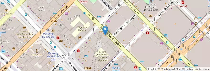 Mapa de ubicacion de Forn Gòtic en إسبانيا, كتالونيا, برشلونة, بارسلونس, Barcelona.