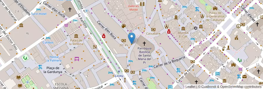 Mapa de ubicacion de Forns del Pi en إسبانيا, كتالونيا, برشلونة, بارسلونس, Barcelona.