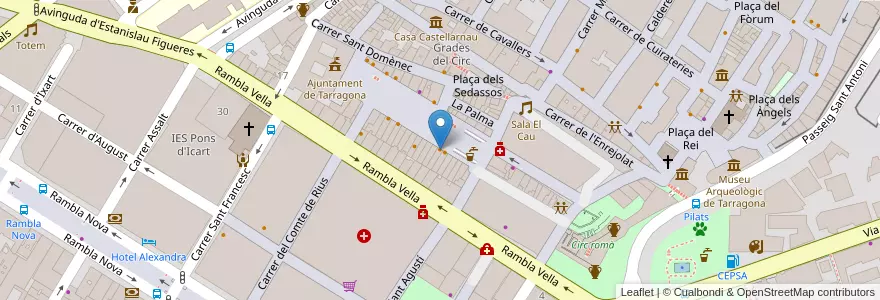 Mapa de ubicacion de Forum en 스페인, Catalunya, Tarragona, Tarragonès, 타라고나.
