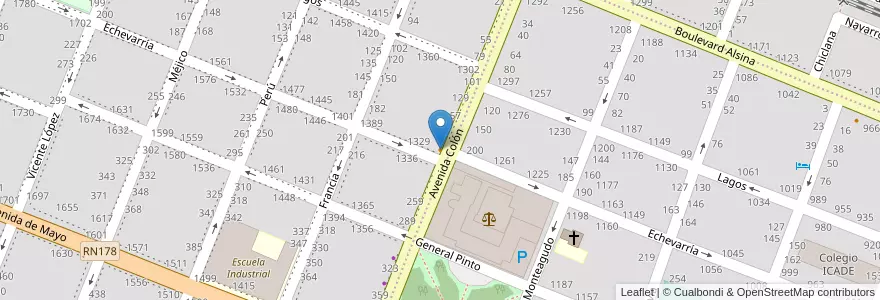 Mapa de ubicacion de Forum en アルゼンチン, ブエノスアイレス州, Partido De Pergamino.
