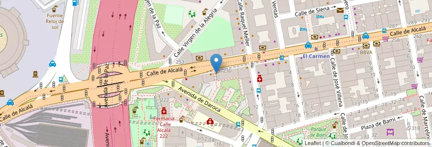 Mapa de ubicacion de Foster Hollywood en إسبانيا, منطقة مدريد, منطقة مدريد, Área Metropolitana De Madrid Y Corredor Del Henares, مدريد.