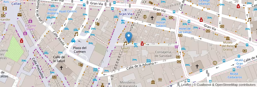 Mapa de ubicacion de Fosters Hollywood en 西班牙, Comunidad De Madrid, Comunidad De Madrid, Área Metropolitana De Madrid Y Corredor Del Henares, Madrid.