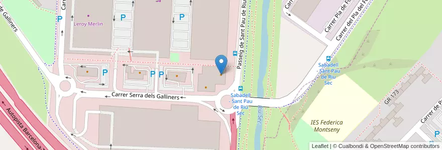 Mapa de ubicacion de Foster's Hollywood en Espagne, Catalogne, Barcelone, Vallais-Occidental, Badia Del Vallès.