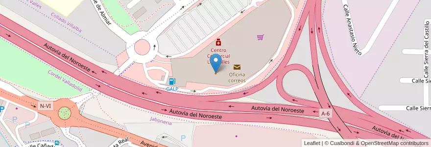 Mapa de ubicacion de Foster's Hollywood en Sepanyol, Comunidad De Madrid, Comunidad De Madrid, Cuenca Del Guadarrama, Collado Villalba.