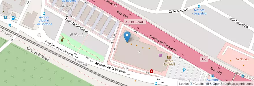 Mapa de ubicacion de Foster's Hollywood en Sepanyol, Comunidad De Madrid, Comunidad De Madrid, Área Metropolitana De Madrid Y Corredor Del Henares, Madrid.
