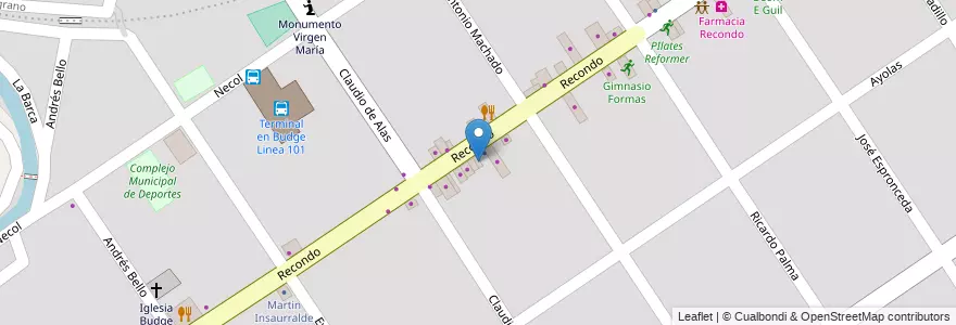 Mapa de ubicacion de Foto Leandro en アルゼンチン, ブエノスアイレス州, Partido De Lomas De Zamora, Ingeniero Budge.