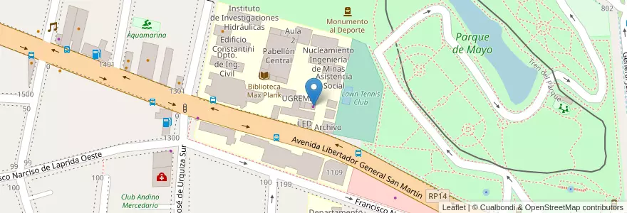 Mapa de ubicacion de Fotocopiadora en アルゼンチン, サンフアン州, チリ, Capital.