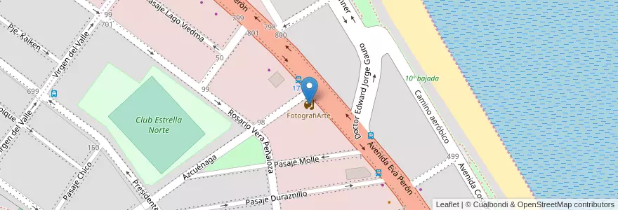 Mapa de ubicacion de FotografiArte en 아르헨티나, 산타크루스주, 칠레, Mercado De La Ciudad, Deseado, Caleta Olivia.