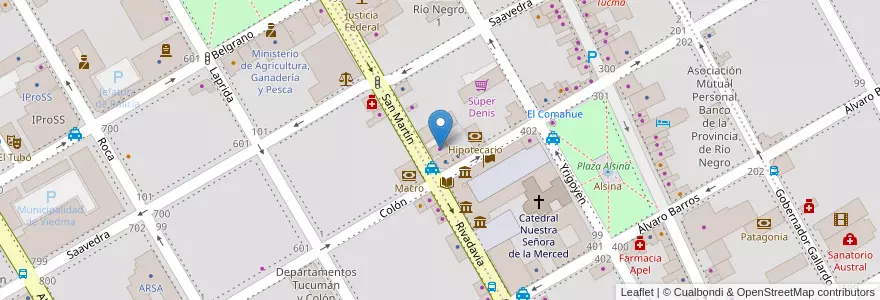 Mapa de ubicacion de Fotographos Express en Argentine, Province De Río Negro, Departamento Adolfo Alsina, Viedma, Viedma.