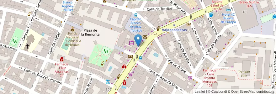 Mapa de ubicacion de Fotomatón en 西班牙, Comunidad De Madrid, Comunidad De Madrid, Área Metropolitana De Madrid Y Corredor Del Henares, Madrid.