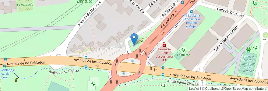 Mapa de ubicacion de Fountain Art en Spain, Community Of Madrid, Community Of Madrid, Área Metropolitana De Madrid Y Corredor Del Henares, Madrid.