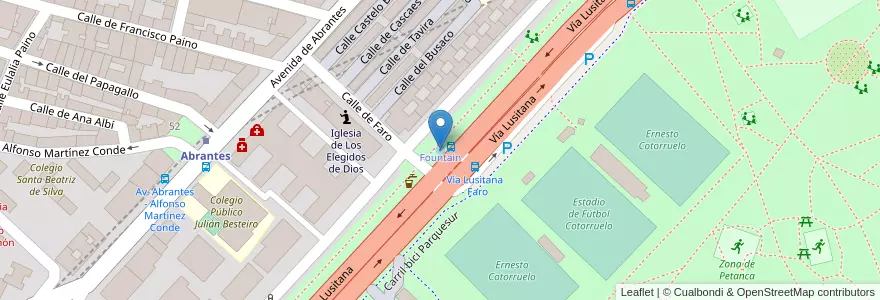 Mapa de ubicacion de Fountain en Испания, Мадрид, Мадрид, Área Metropolitana De Madrid Y Corredor Del Henares, Мадрид.