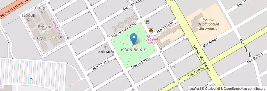 Mapa de ubicacion de Fragata Escuela Presidente Sarmiento en アルゼンチン, サルタ州, Capital, Municipio De Salta, Salta.