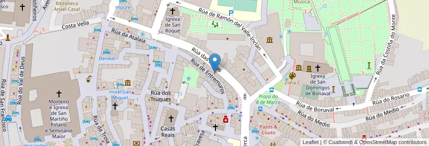 Mapa de ubicacion de Fraggle Rock Café-Bar en إسبانيا, غاليسيا, لا كورونيا, شنت ياقب, شنت ياقب.