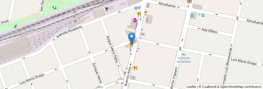 Mapa de ubicacion de Frahel en Argentinië, Buenos Aires, Partido De Morón, Castelar.