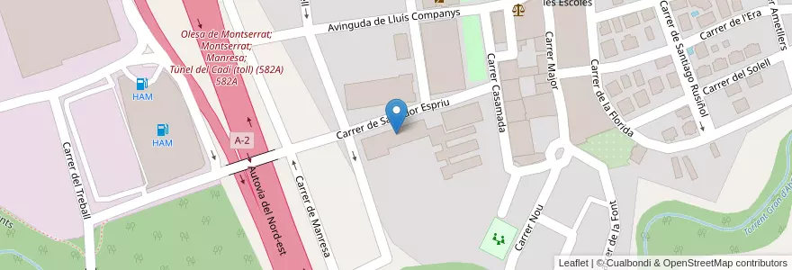 Mapa de ubicacion de Francesc Platón i Sartí en إسبانيا, كتالونيا, برشلونة, Baix Llobregat, Abrera.