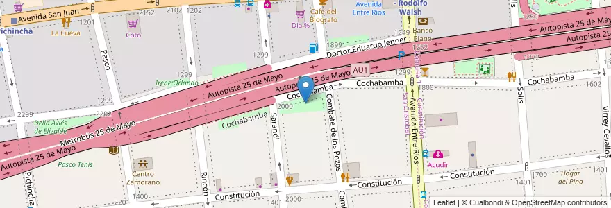 Mapa de ubicacion de Francisco Canaro, San Cristobal en アルゼンチン, Ciudad Autónoma De Buenos Aires, Comuna 3, ブエノスアイレス.