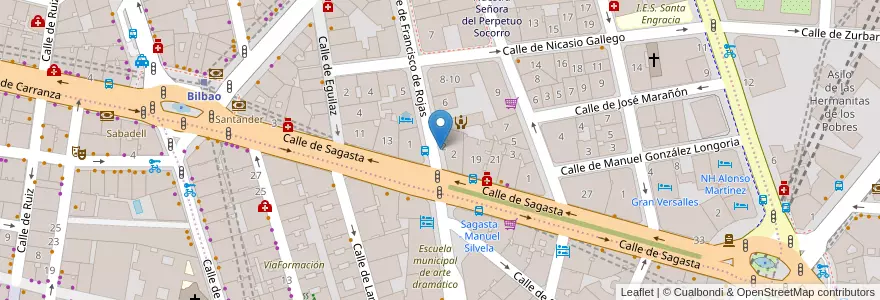 Mapa de ubicacion de FRANCISCO DE ROJAS, CALLE, DE,2 en スペイン, マドリード州, Comunidad De Madrid, Área Metropolitana De Madrid Y Corredor Del Henares, Madrid.