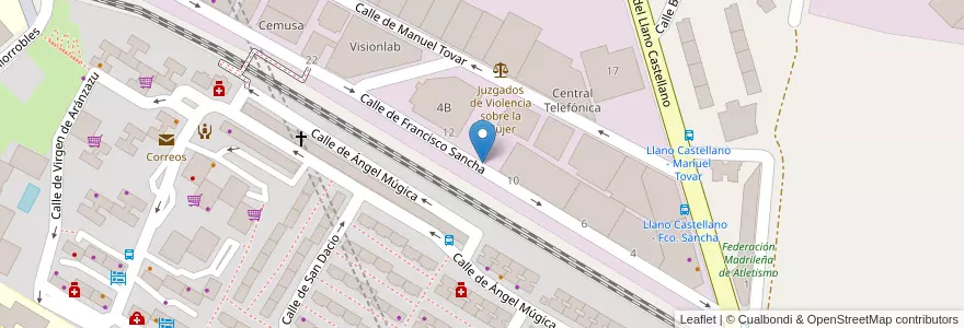 Mapa de ubicacion de FRANCISCO SANCHA, CALLE, DE,12 en Spagna, Comunidad De Madrid, Comunidad De Madrid, Área Metropolitana De Madrid Y Corredor Del Henares, Madrid.