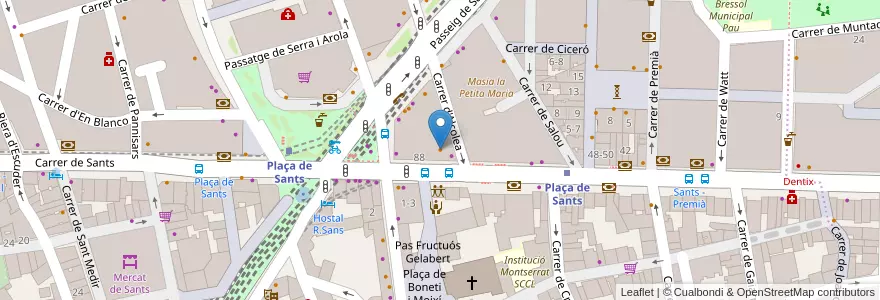 Mapa de ubicacion de Frankfurt 6+1 en Espagne, Catalogne, Barcelone, Barcelonais, Barcelone.