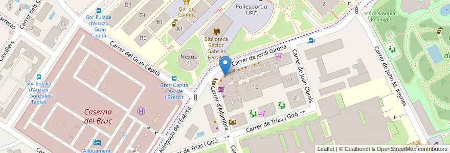 Mapa de ubicacion de Frankfurt Pedralbes en Испания, Каталония, Барселона, Барселонес, Барселона.