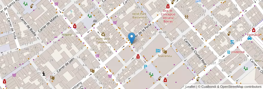 Mapa de ubicacion de Frankfurt Verdi en Espagne, Catalogne, Barcelone, Barcelonais, Barcelone.