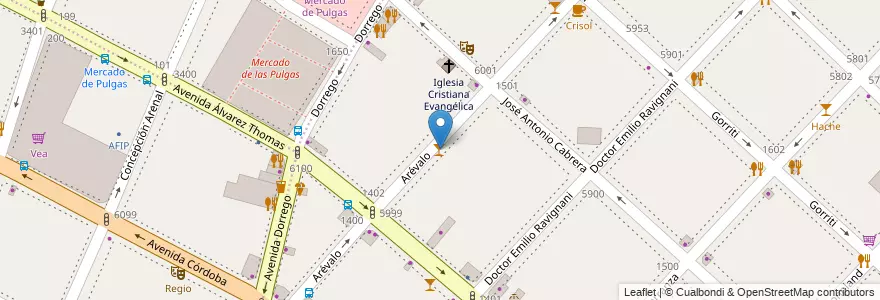 Mapa de ubicacion de Frank's, Palermo en Arjantin, Ciudad Autónoma De Buenos Aires, Buenos Aires.