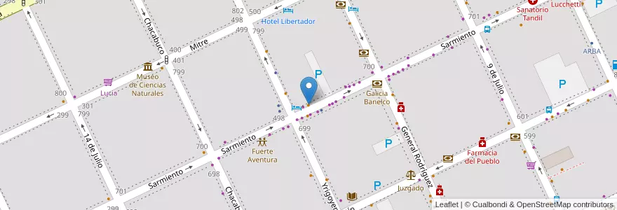 Mapa de ubicacion de Franz Burger en Argentine, Province De Buenos Aires, Partido De Tandil, Tandil.