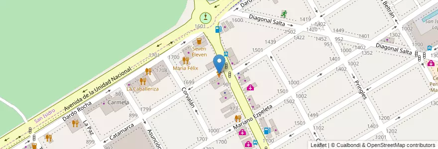 Mapa de ubicacion de Frapola en Arjantin, Buenos Aires, Partido De San Isidro.